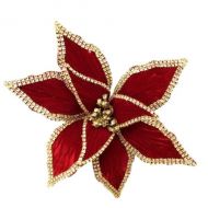 BURGUNDY GOLD TRIM FLOWER