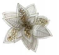 IVORY/GOLD POINSETTIA