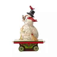 Snowman On Train Car