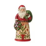 Santa Holding Wreath & Bag