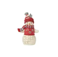 Snowman With Hat and Scarf