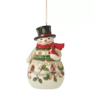 Snowman With Cardinal