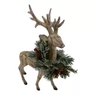 GOLD LED DEER WREATH